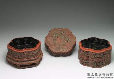 图片[3]-Three tiered set of carved polychrome lacquer boxes in the shape of six lobes, Qing dynasty (1644-1911)-China Archive